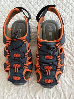 Kids' Navy and Orange Active Sandals Coco Jumbo Size 4 Sports